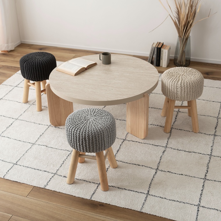 スツール 腰掛 丸椅子/１脚/幅28 高さ40/編み込みデザイン |  | 07