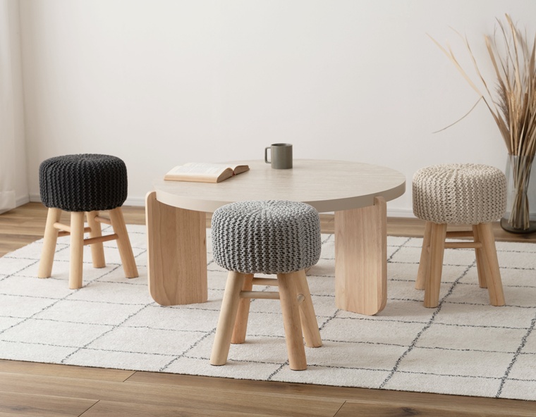 スツール 腰掛 丸椅子/１脚/幅28 高さ40/編み込みデザイン |  | 08