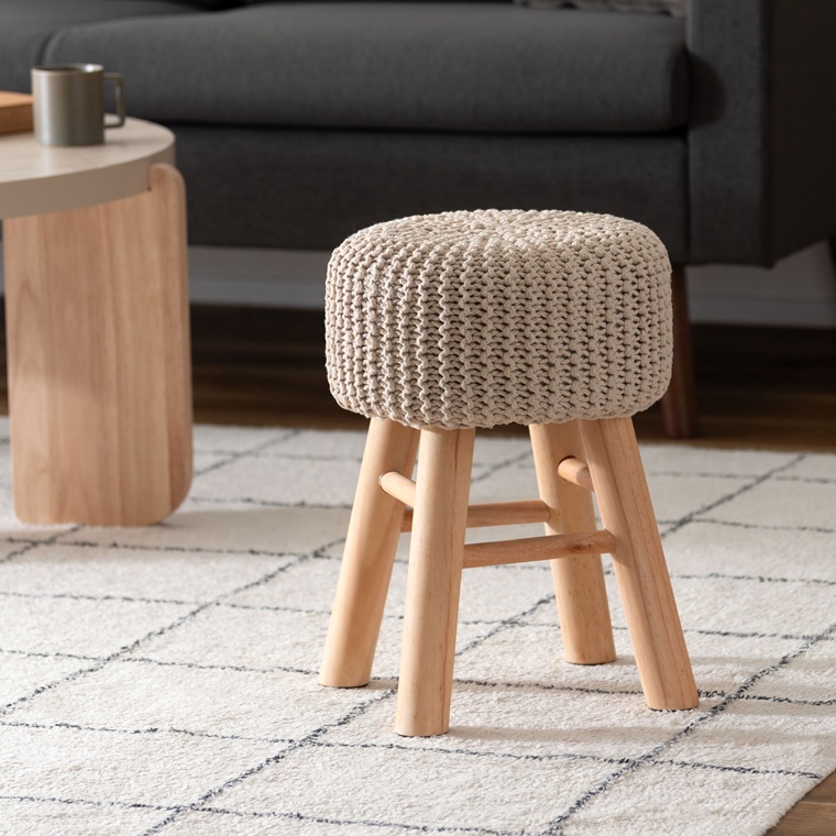 スツール 腰掛 丸椅子/１脚/幅28 高さ40/編み込みデザイン |  | 09