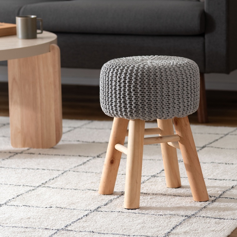 スツール 腰掛 丸椅子/１脚/幅28 高さ40/編み込みデザイン |  | 10