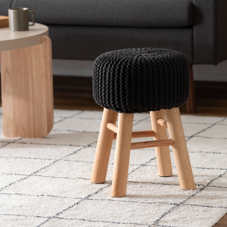 スツール 腰掛 丸椅子/１脚/幅28 高さ40/編み込みデザイン |  | 11