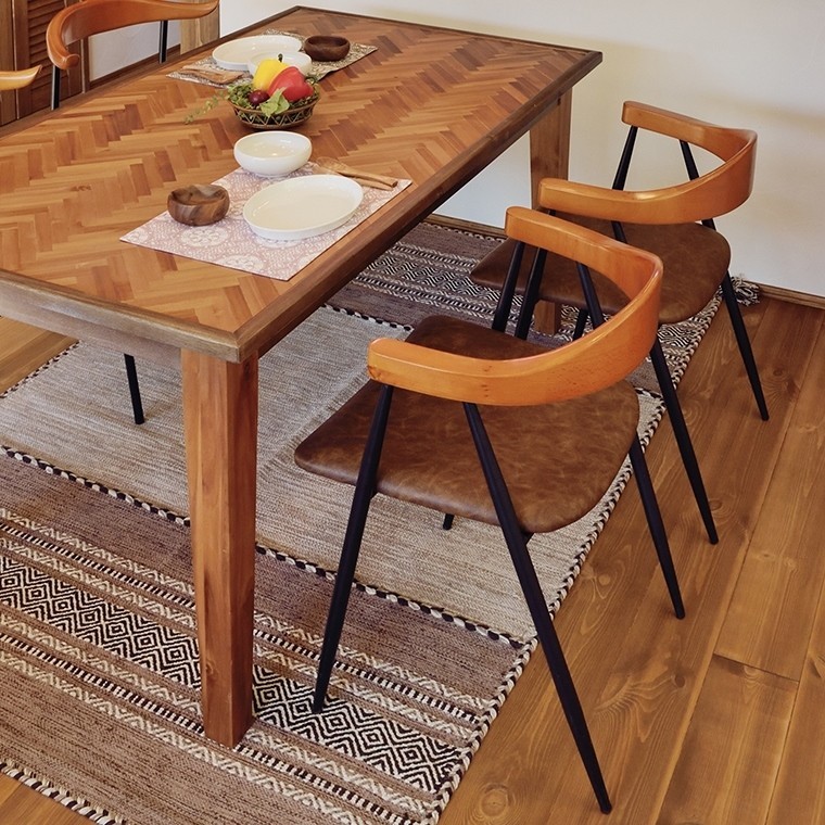 ダイニングチェア チェア アームチェア/合皮/1脚/幅56 座面高44