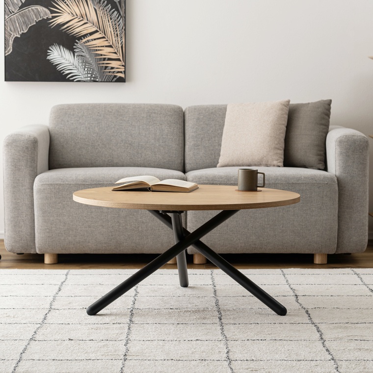 センターテーブル リビングテーブル 丸テーブル/幅80 高さ40.5 |  | 04