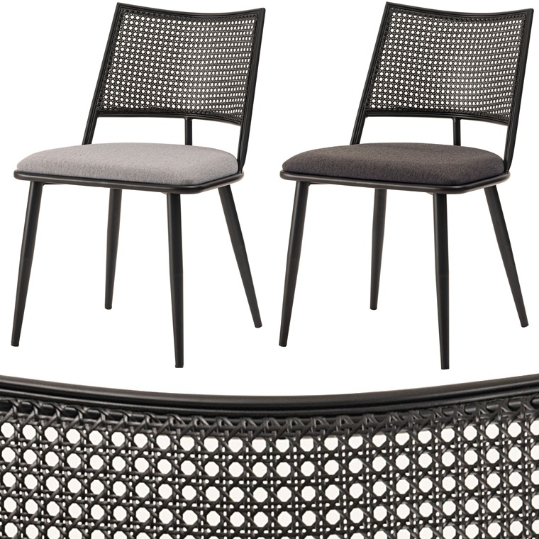 チェア ダイニングチェア/ラタン調/幅49 座面高46/１脚