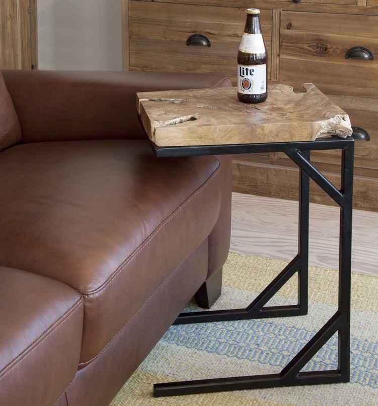 サイドテーブル/天然木 チーク/幅40 奥行30 高さ55 : 内装屋ルーセント