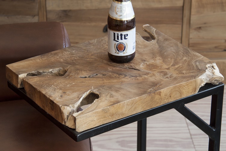 サイドテーブル/天然木 チーク/幅40 奥行30 高さ55 : 内装屋ルーセント