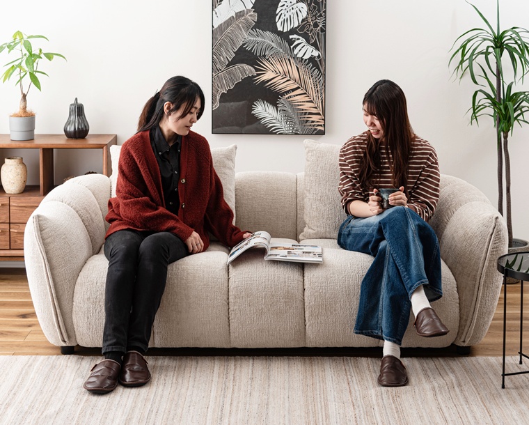 ソファー ソファ/三人掛け クッション付き/幅200 座面高42/送料お問い合わせ |  | 14