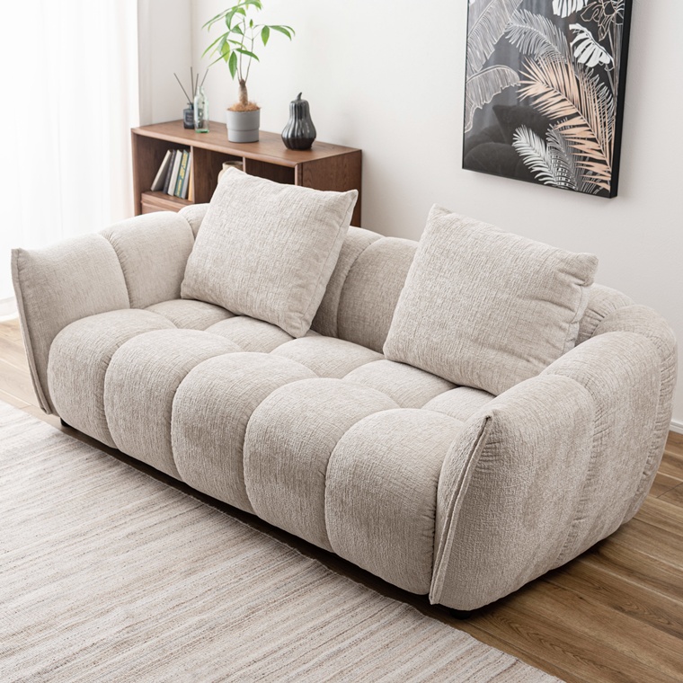 ソファー ソファ/三人掛け クッション付き/幅200 座面高42/送料お問い合わせ |  | 06