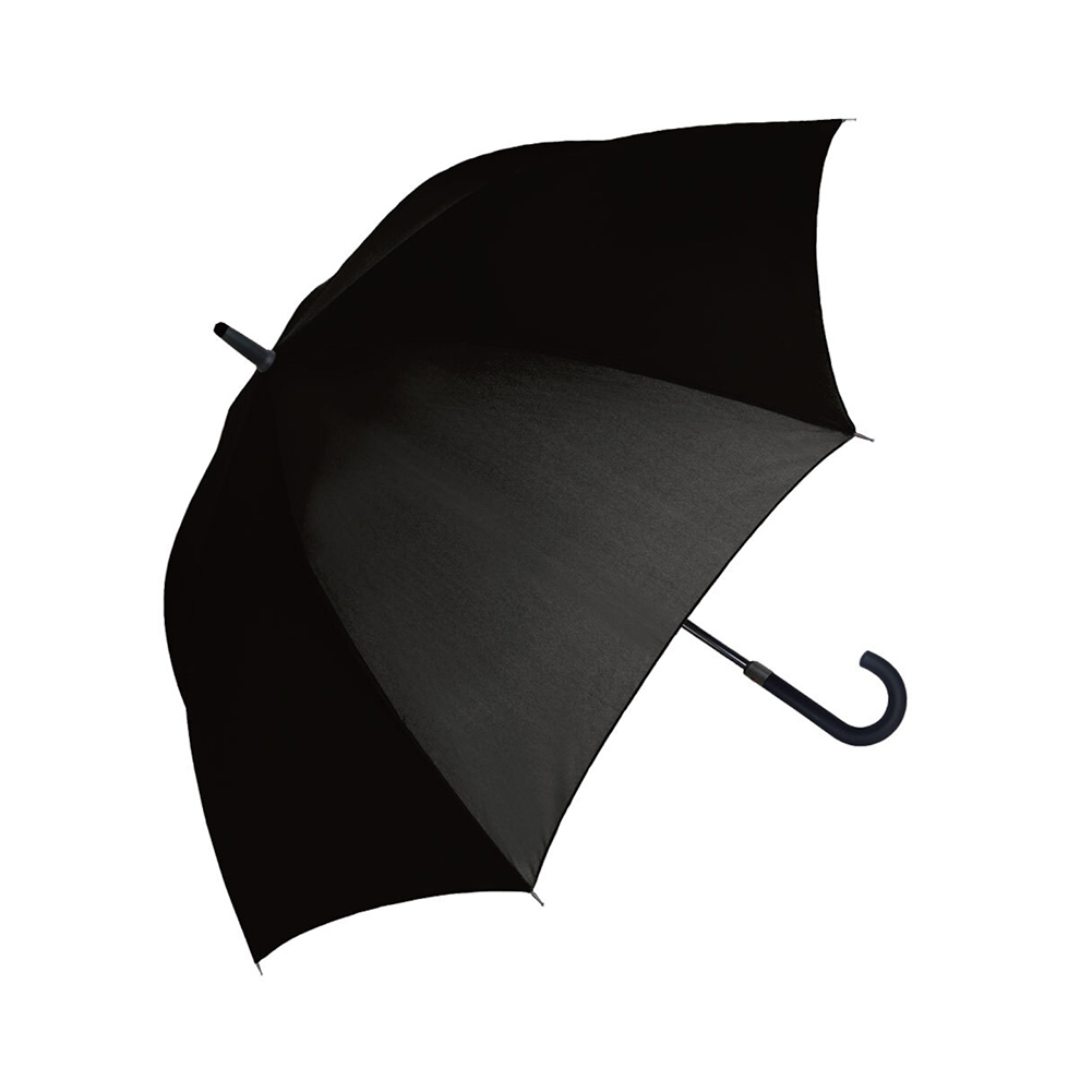 NaturalBasic 傘 雨傘 長傘 70cm カラーグラスAJ無地耐風 8本骨