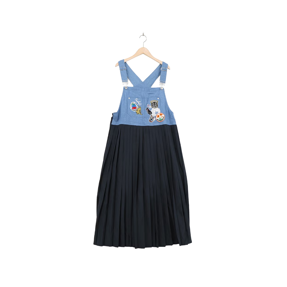 ScoLar（スカラー） ScoLar 162653 アメリカン風刺繍 デニム×プリーツ