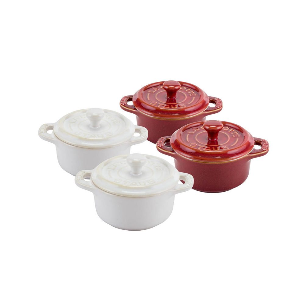 Staub（ストウブ） 【並行輸入品】 鍋 ミニココット ラウンド 10cm 4個