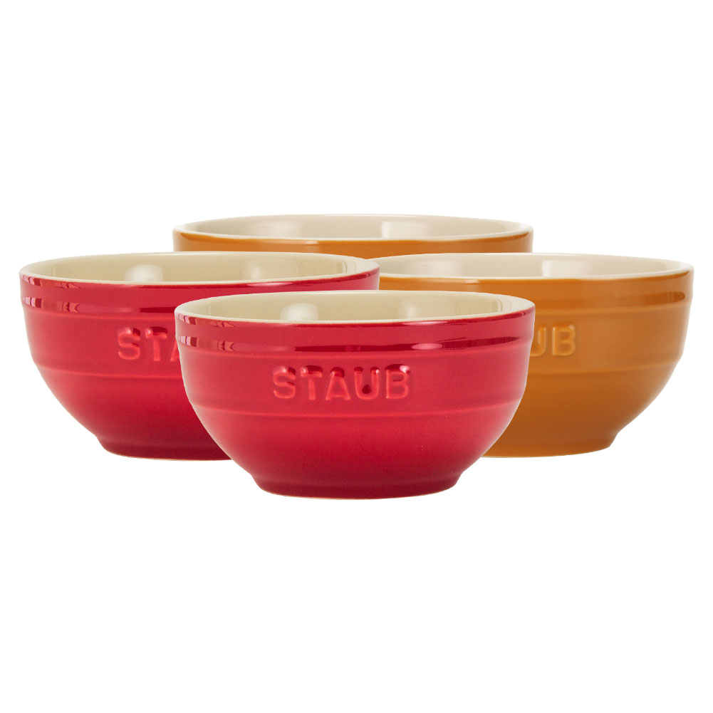 Staub ストウブ 鍋 ラウンドボウル セラミック 12cm 4個セット Staub ストウブ 鍋 ラウンドボウル セラミック 12cm 4個セット