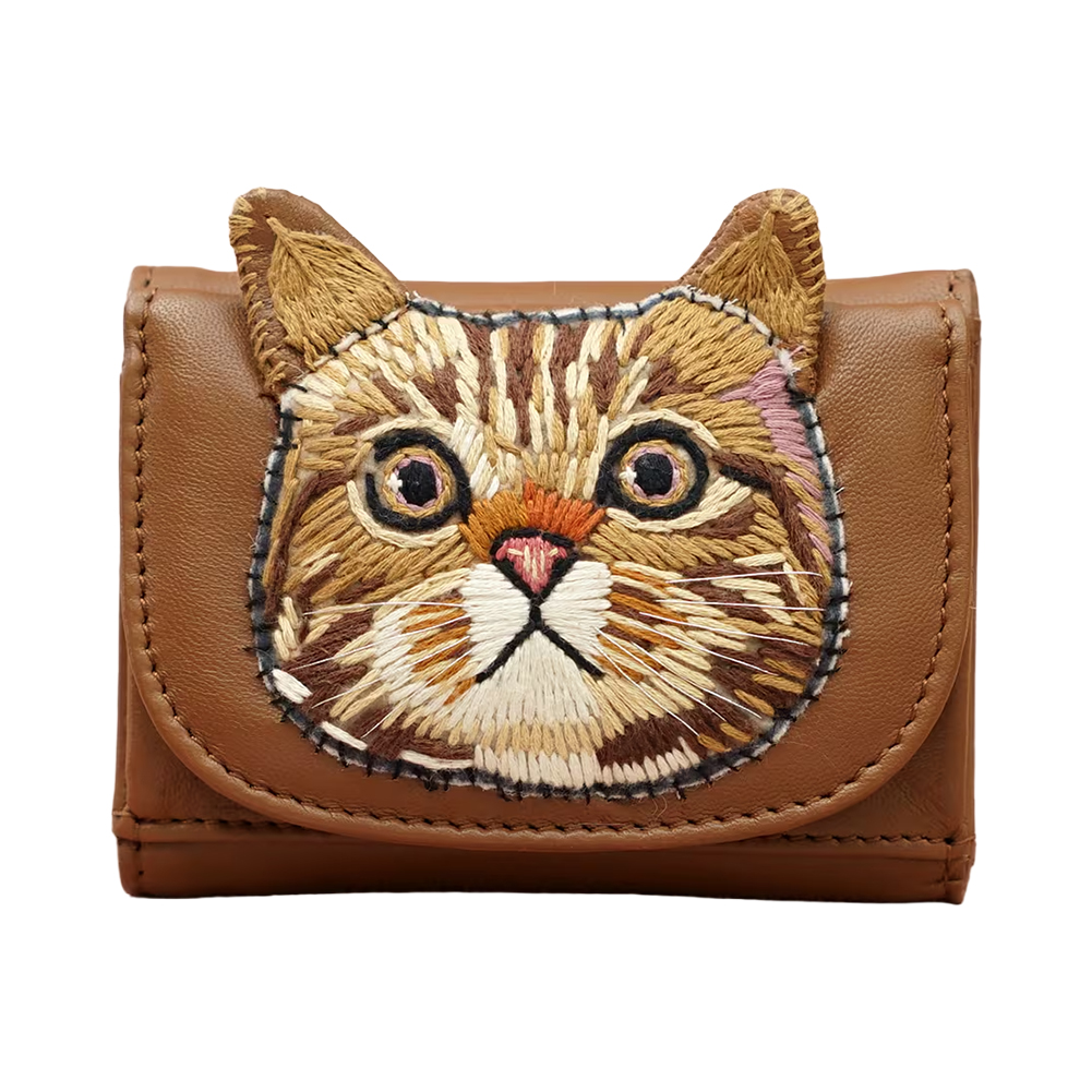 tamao tamao world タマオワールド ねこミニ財布 折り財布 刺繍財布