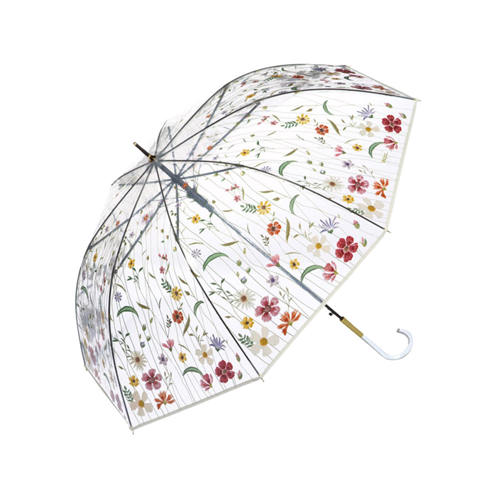 Wpc. 傘 雨傘 刺繍風アンブレラ ビニール傘 長傘 長雨傘 レディース