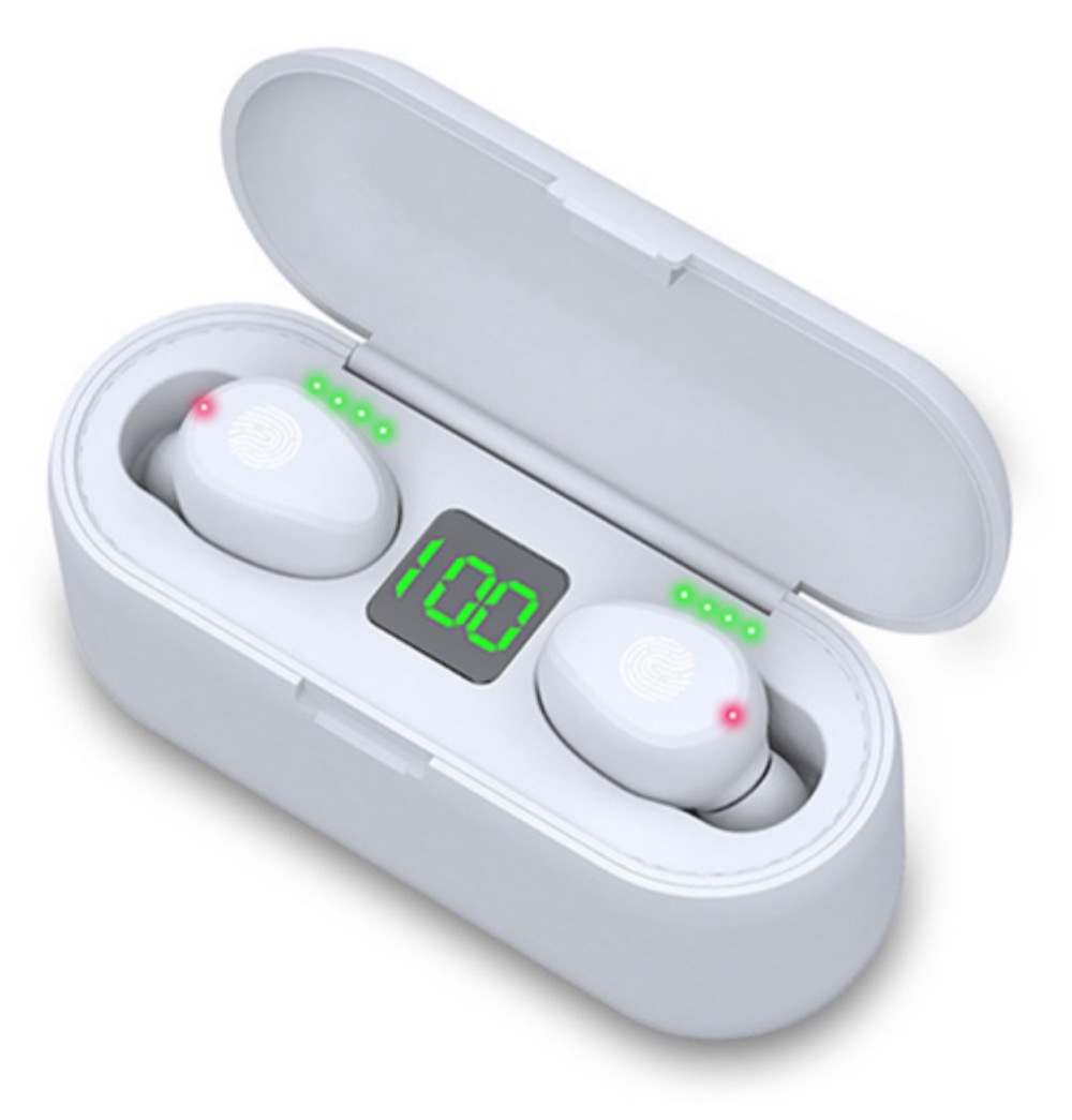 ワイヤレスイヤホン Bluetooth 高音質 ヘッドセット マイク 充電ケース 完全ワイヤレス 防水 長時間 軽量 音楽 電話 片耳 両耳 F9｜lucille-shop｜02