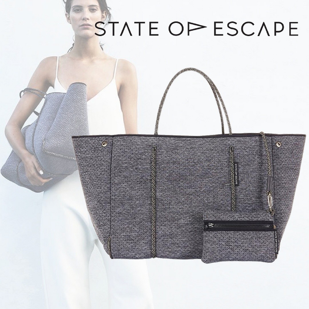 ステイト オブ エスケープ ESCAPE BAG LUXE CHARCOAL MARLE ビーチ State of Escape トートバッグ 大容量  ロンハーマン 取扱 マザーズバッグ