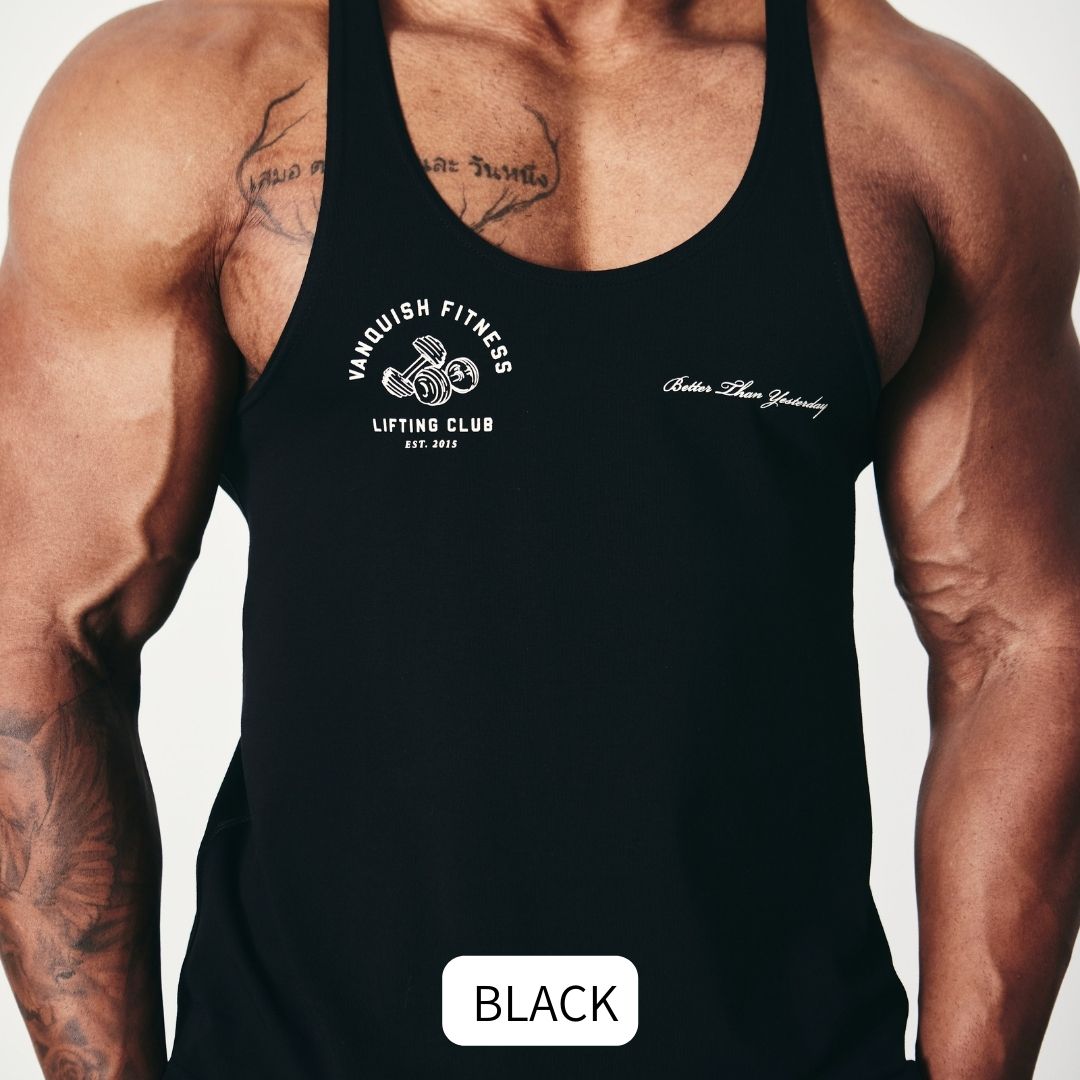 ヴァンキッシュ フィットネス VANQUISH LIFTING CLUB OVERSIZED SLEEVELESS T SHIRT ロゴ タンクトップ  ノースリーブ 筋トレ ジム トレーニング ウエア 正規品