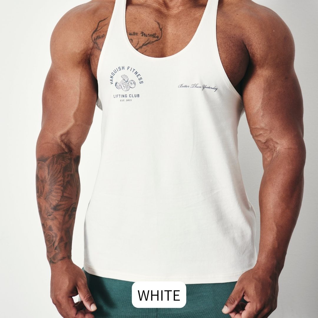 ヴァンキッシュ フィットネス VANQUISH LIFTING CLUB OVERSIZED SLEEVELESS T SHIRT ロゴ タンクトップ  ノースリーブ 筋トレ ジム トレーニング ウエア 正規品