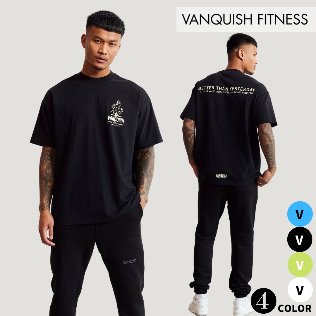 ヴァンキッシュ フィットネス VANQUISH TSP SWORD PRINT OVERSIZED T SHIRT ロゴ Tシャツ 筋トレ ジム  トレーニング ウエア 正規品