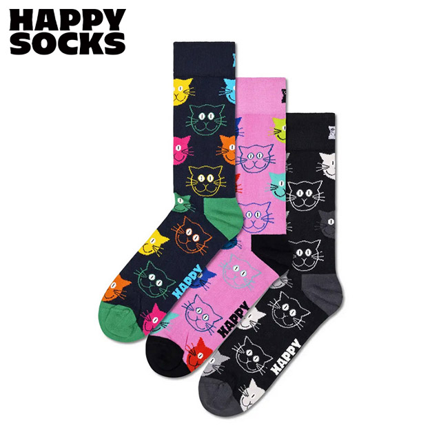 Happy Socks ハッピーソックス 靴下 レディース メンズ ソックス おしゃれ 3足セット ...