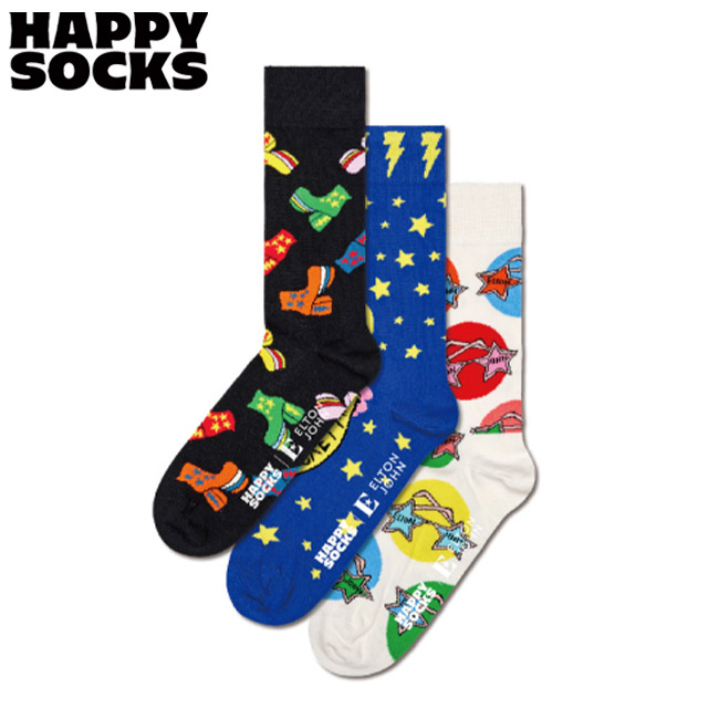 Happy Socks ハッピーソックス 靴下 レディース メンズ ギフト 3足セット おしゃれ ブ...