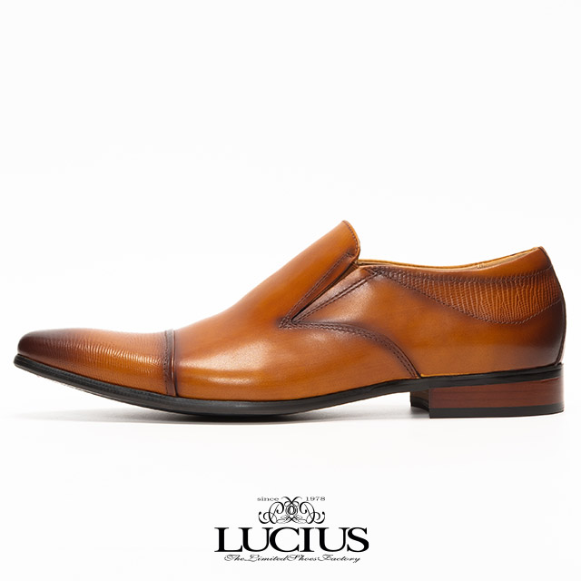 LUCIUS（ルシウス） ビジネスシューズ メンズ 本革 スリッポン 革