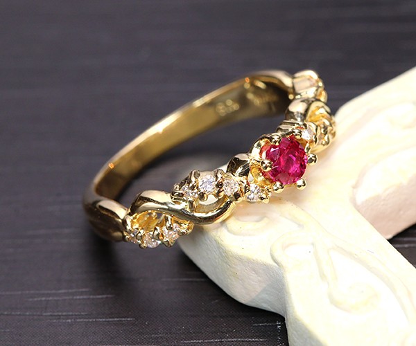 REIKA♡レイカ♡ルビー&ダイヤモンド♡K18リング♡8号 REIKA♡レイカ♡ルビー&ダイヤモンド♡K18リング♡8号