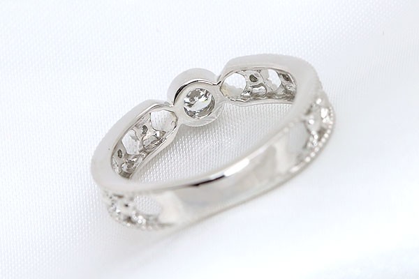 ダイヤモンド合計0.2ctUP PT900（K18/PG/WG） リング アラベスク