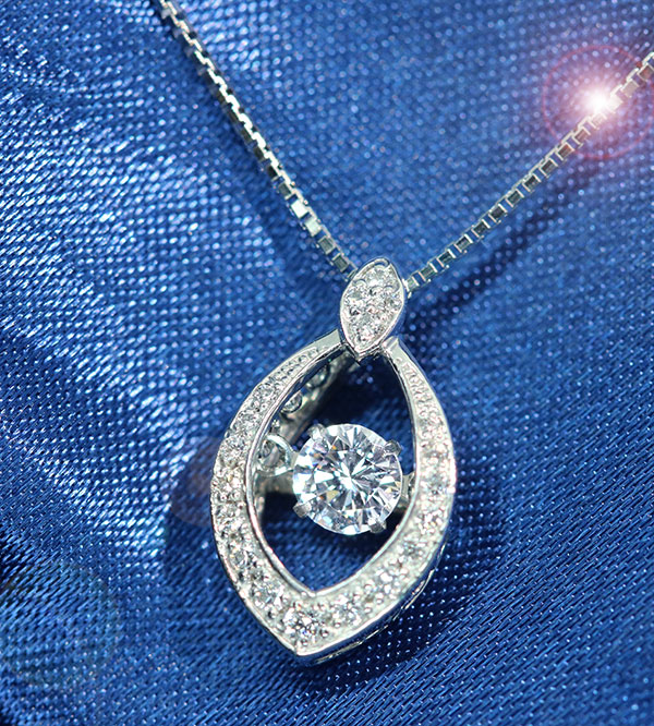 ダイヤモンド ネックレス プラチナ 一粒 0.4ct 鑑定書付 0.420ct D 