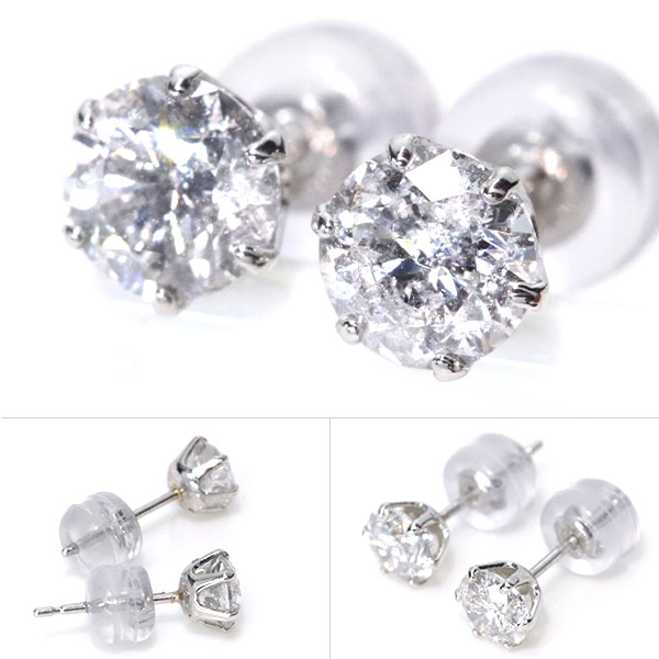 在庫限り！即納可！】ダイヤモンド ピアス 1.027ct PT900 一粒ダイヤ