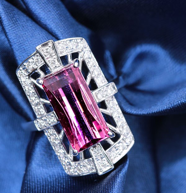 ピンク トルマリン リング/指輪 5.220カラット プラチナ900 PT900  