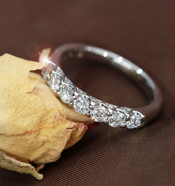 ダイヤモンド リング/指輪 0.50ct プラチナ950 PT950 7石ダイヤ