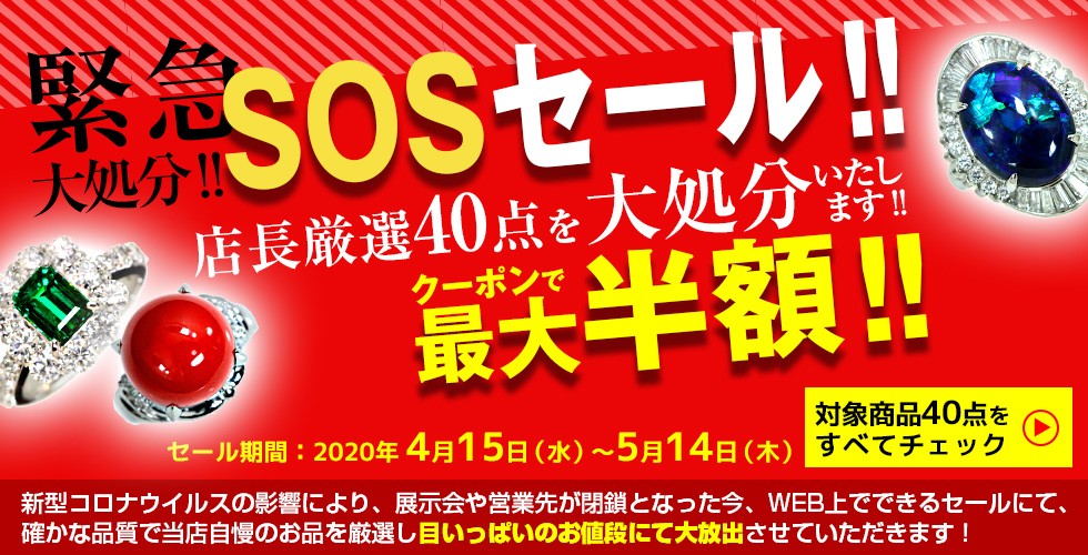 2020年 緊急SOSセール！大在庫処分市開催決定！！コロナに打ち勝て！