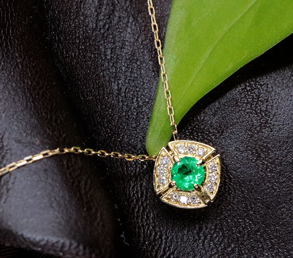 K18 エメラルド ネックレス 5月誕生石 エメラルドネックレス】SV925 K18プレーティング こだわりの