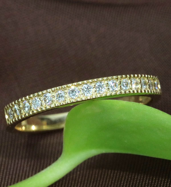 ハート＆キューピット ダイヤモンド リング/指輪 0.20ct K18