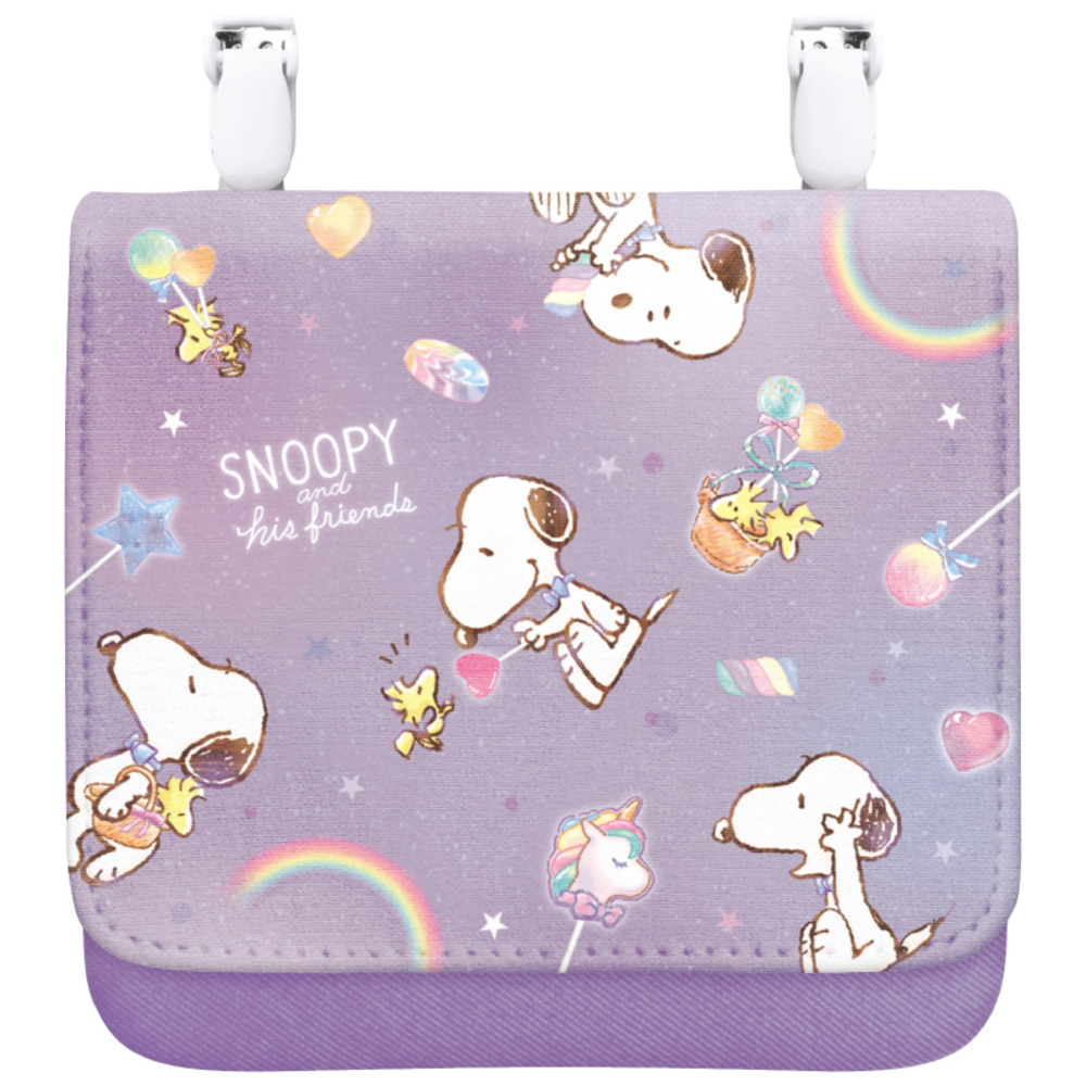 スヌーピー 移動ポケット クリップ 通販 おしゃれ かわいい マルチポケット 子供 キッズ 女の子 女子 女児 付けポケット クリップ付き 新品 送料無料