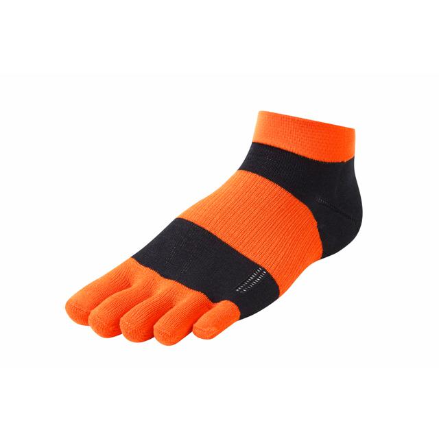 オレンジ 5本指ソック 24 26cm M アールエルソックス スポーツ スポーツソックス ブラック ミドル丈 メンズ レディース 通販 靴下 超特価 ブラック