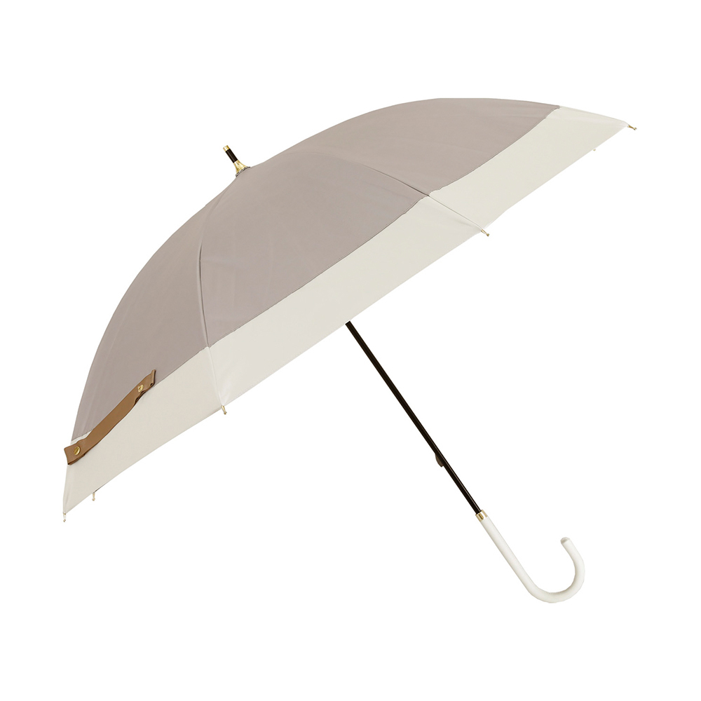 ☆ バイカラーGRGE/WH 晴雨兼用長傘 50cm 傘 レディース 大人 長
