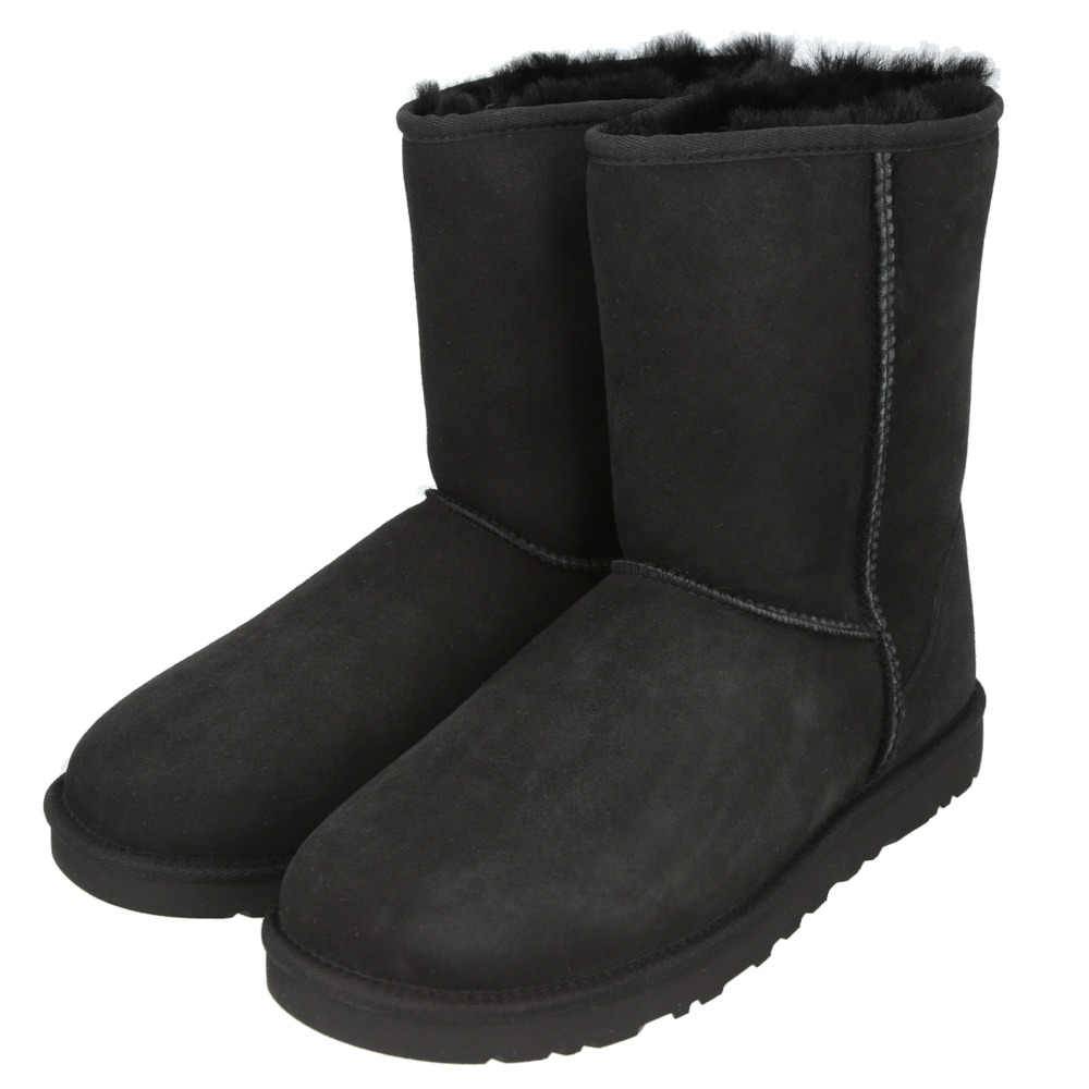 ☆ Black ☆ US10 UGG アグ メンズ 通販 ブーツ 本革 天然皮革 シープスキン ムートンブーツ 防寒 あったか ブランド  CLASSIC SHORT クラ ブーツ