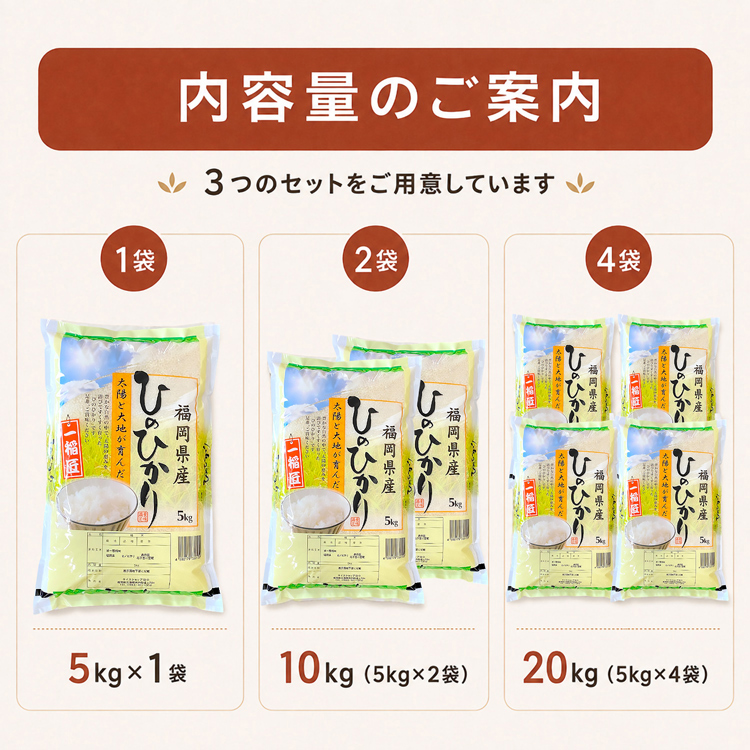 20kg 令和7年産　新米　福岡県産 ヒノヒカリ 単一原料米 ヒノヒカリ ひのひかり 福岡県産ヒノヒカリ 20kg 令和7年産 単一原料米