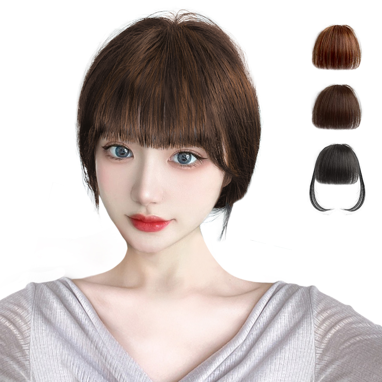 楽天市場】前髪 部分ウィッグ つむじ 100%人毛 ヘアピース 自然