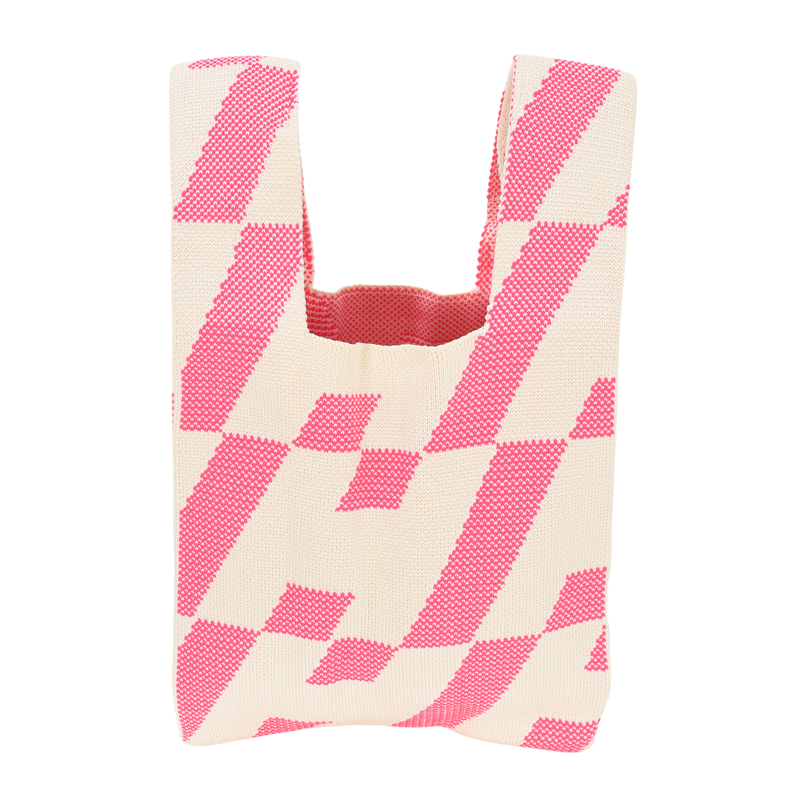 ニットマルシェバッグ トートバック ニットバック 小さめ ニットバッグ