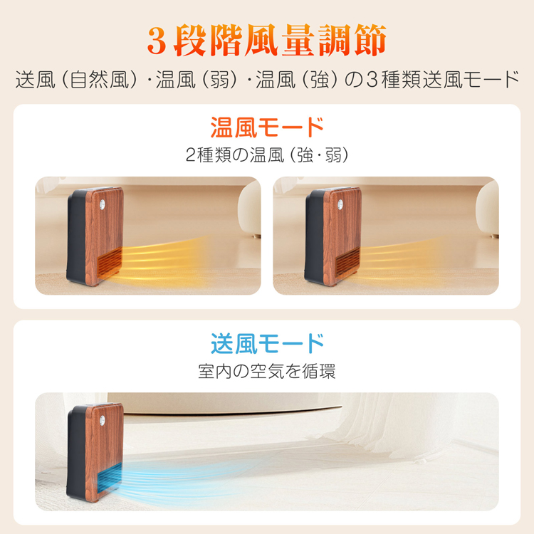 セラミックヒーター 卓上ヒーター ヒーター 小型 人感センサー 速暖 温
