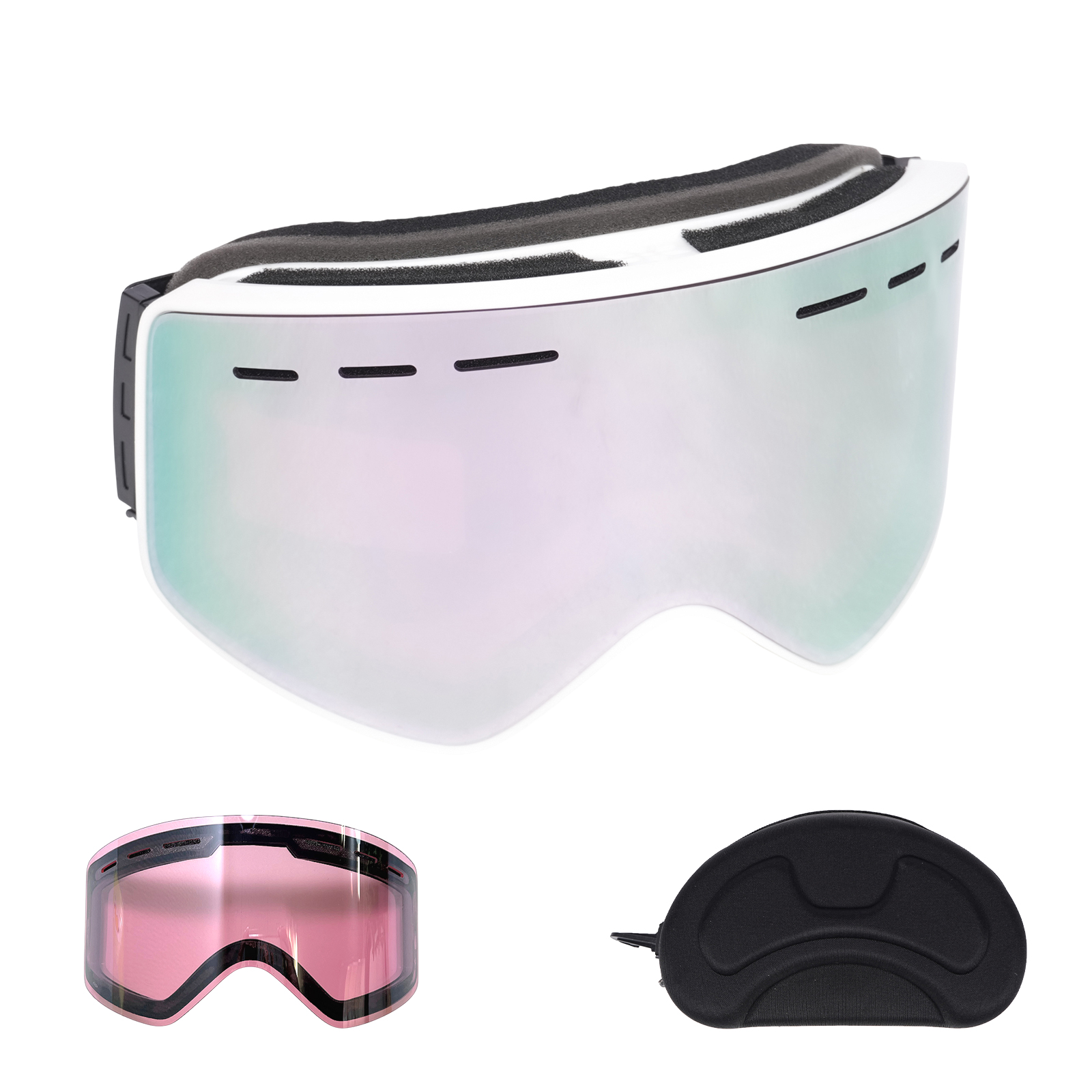 磁気スノーゴーグル スキーゴーグル スノーゴーグル マグネット UV