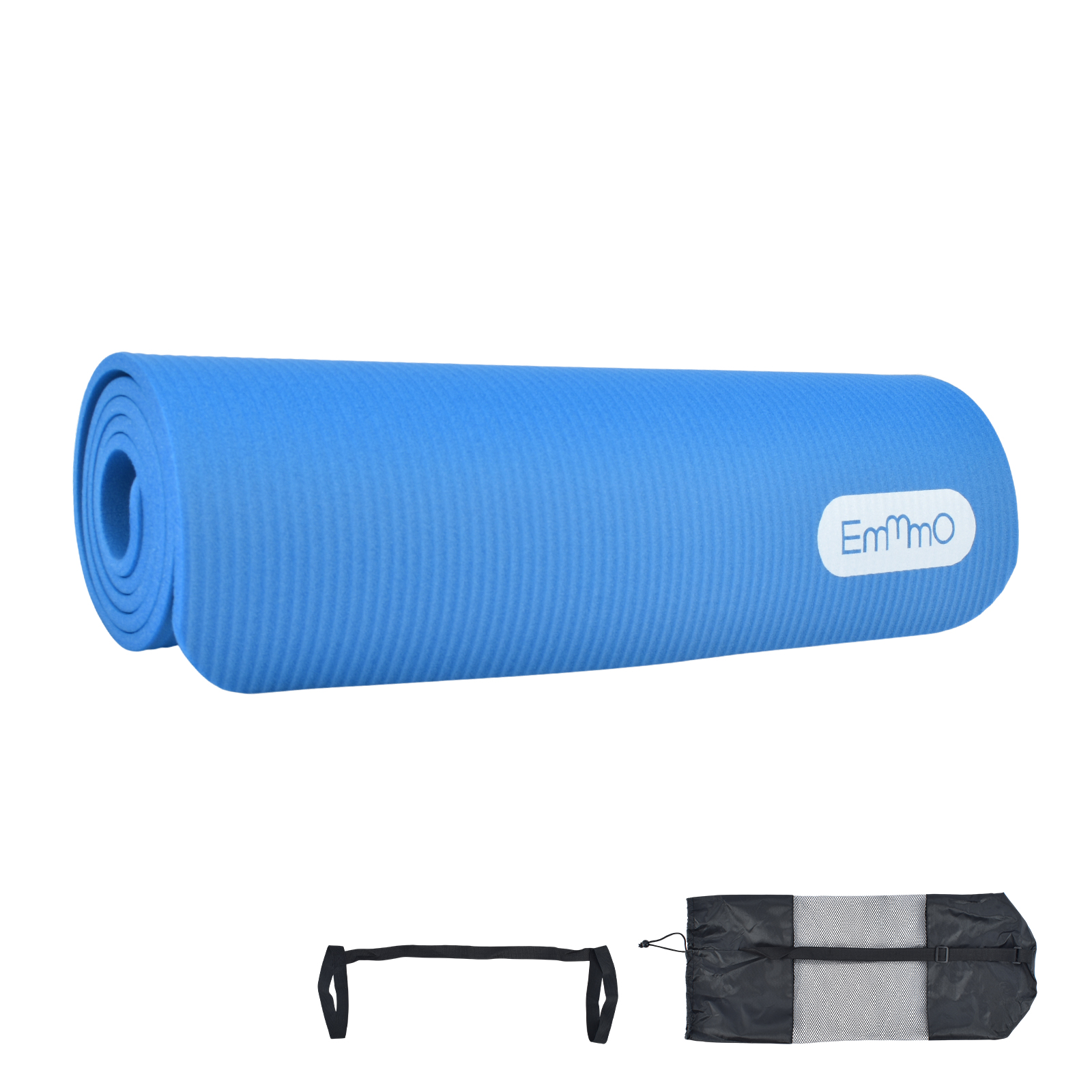 ヨガマットセット 10mm 厚手 高反発 NBR ロング 大判 滑り止め