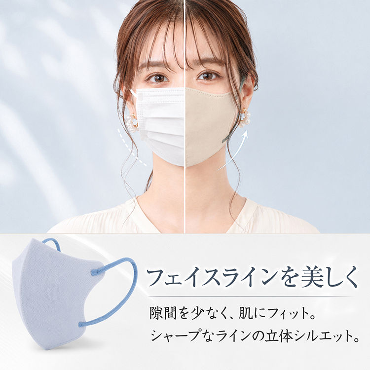 マスク 不織布 52枚 立体 不織布マスク 立体マスク 3dマスク カラー