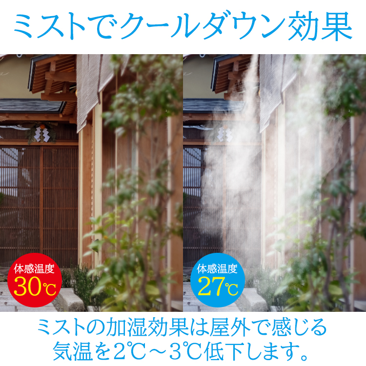 今季も再入荷 ミストシャワー 10m ノズル10個 噴霧 霧状 水 気化熱作用 ひんやり 快適 冷感 涼しい クール ミスト 家庭菜園 ガーデニング  水やり 水遊び 暑さ対策 夏 庭 ny125