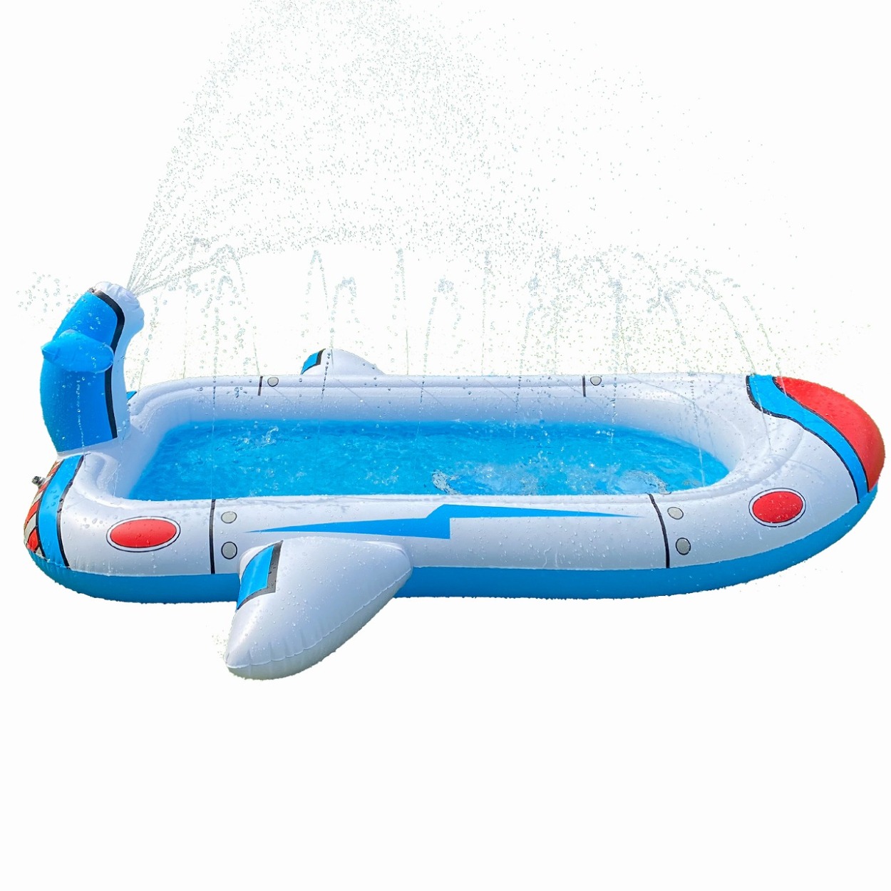 噴水シャワープール 宇宙船 ビニールプール 水遊び レジャー キッズ 噴水シャワープール 宇宙船 ビニールプール 水遊び レジャー キッズ