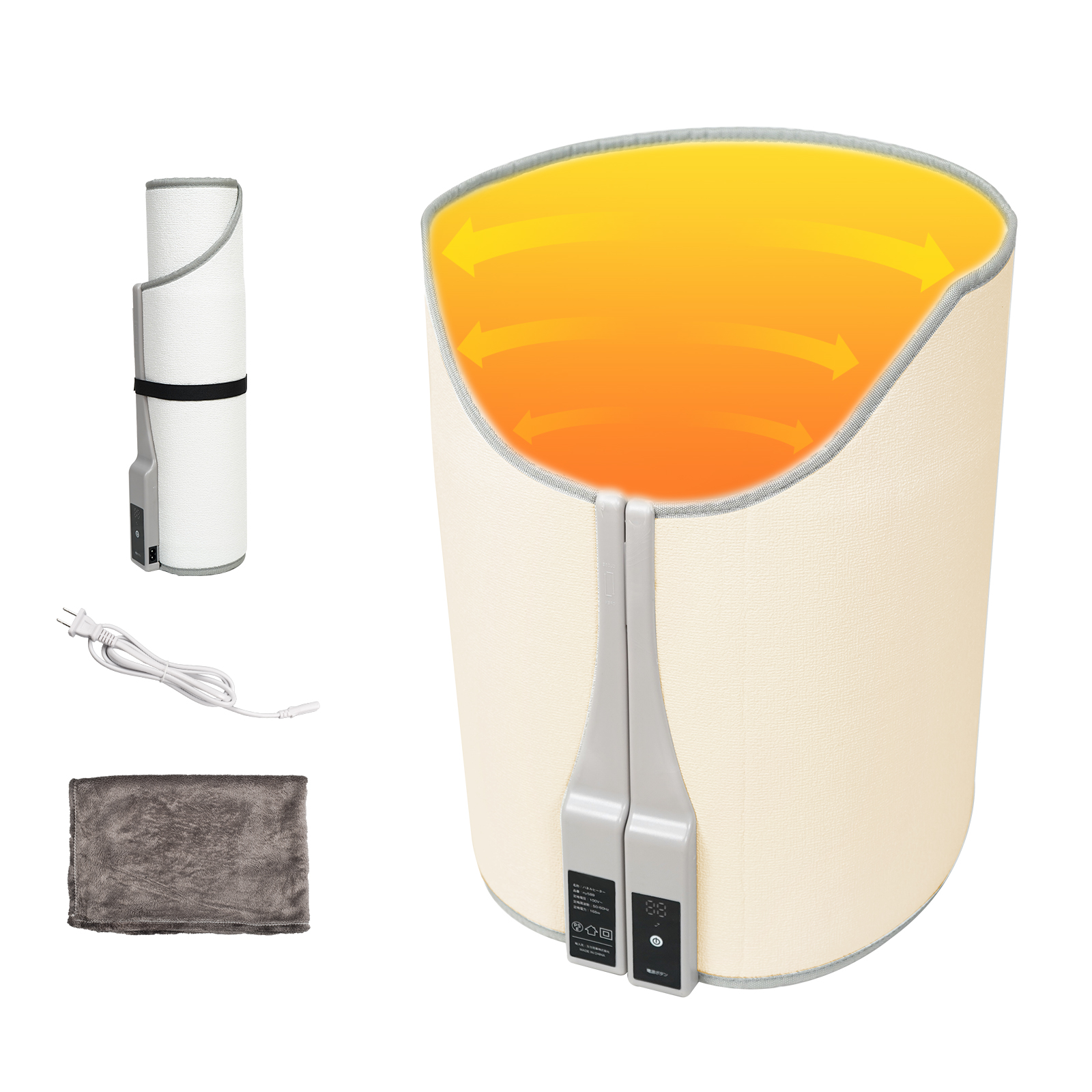 パネルヒーター ラウンド型 デスク 足元 デスクヒーター 電気ヒーター