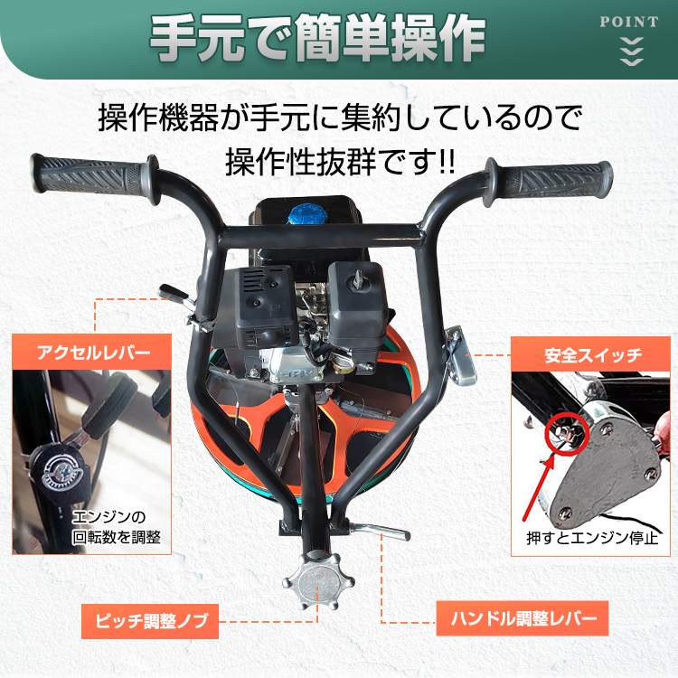パワートロウェル 6.5馬力 4ブレード コンビネーションブレード 土間 